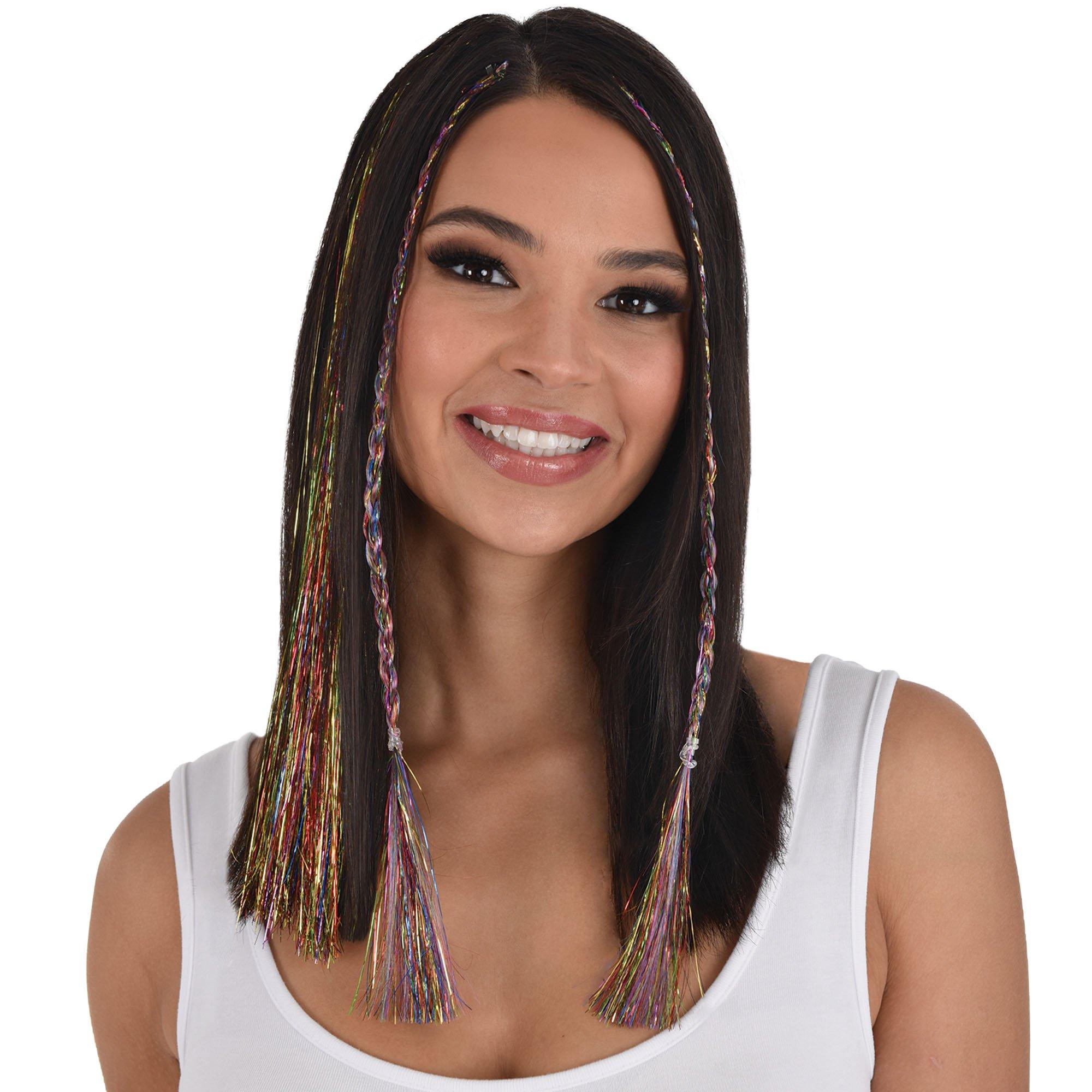 Tinsel Hair Extensions. 3pc. Assorted Colors - Image 12