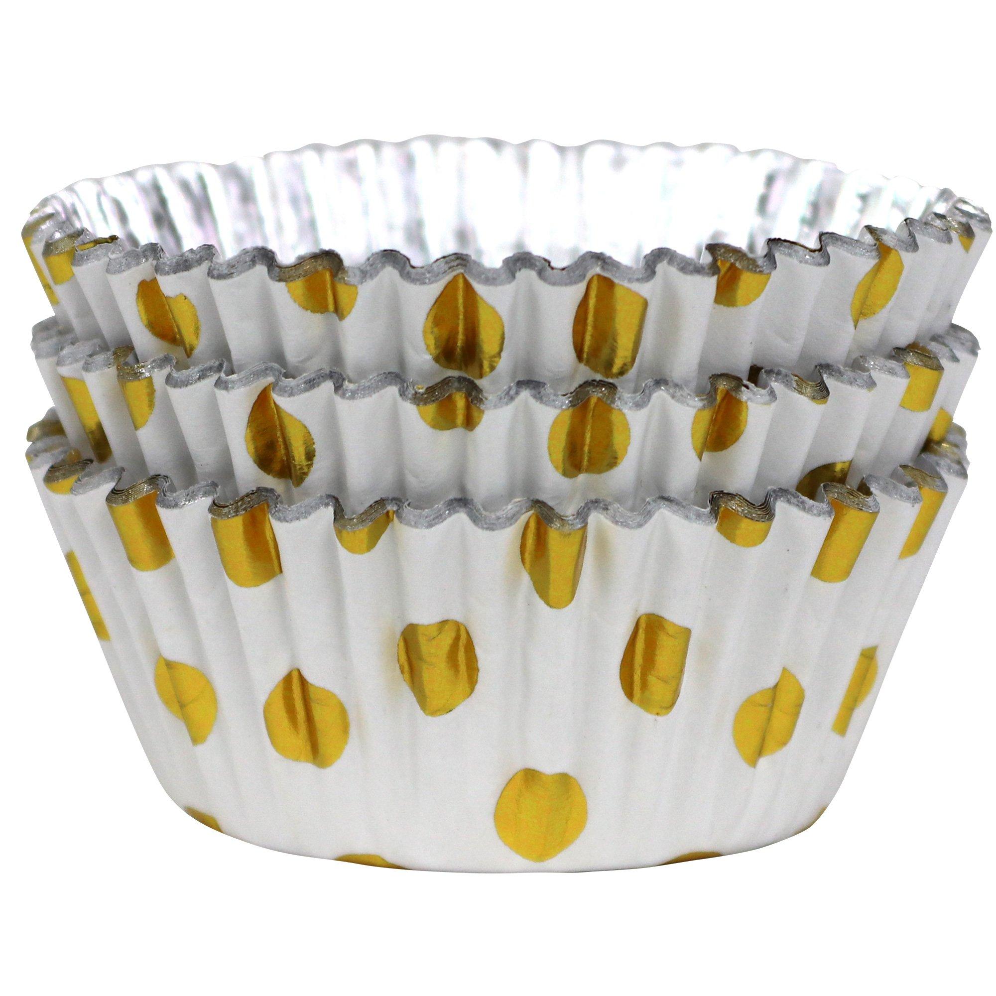 PME Polka Dot Foil-Lined Cupcake Cases. 2in. 30ct. Assorted Colors - Image 2