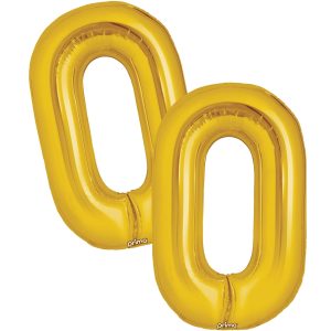 16in Air-Filled Number (0-9) Balloons. 2ct. Assorted Colors