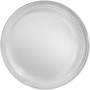 Plastic Dinner Plates. 10.25in. Assorted Colors. Multiple Counts