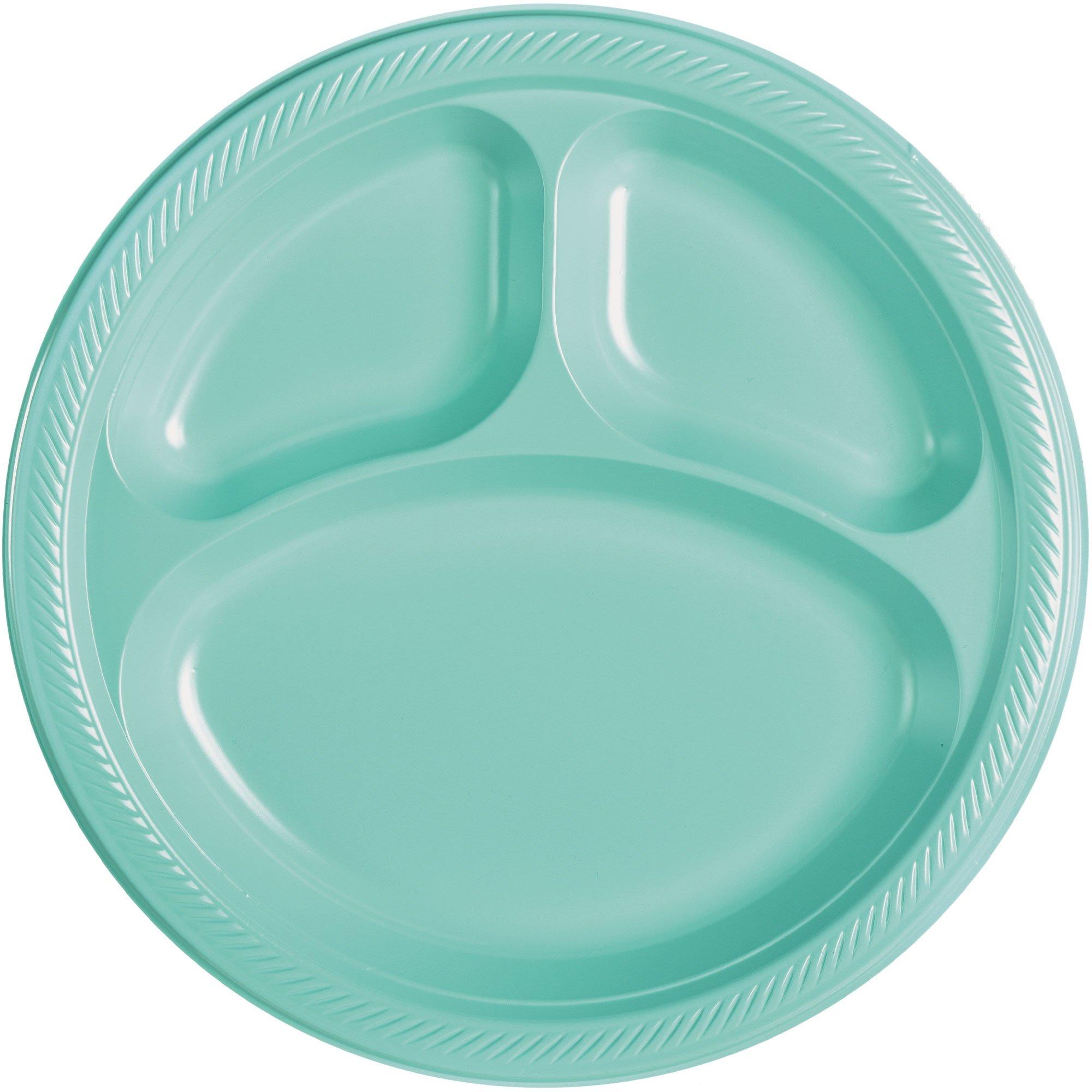 Plastic Divided Dinner Plates. 10.25in. Assorted Colors. Multiple Counts - Image 29