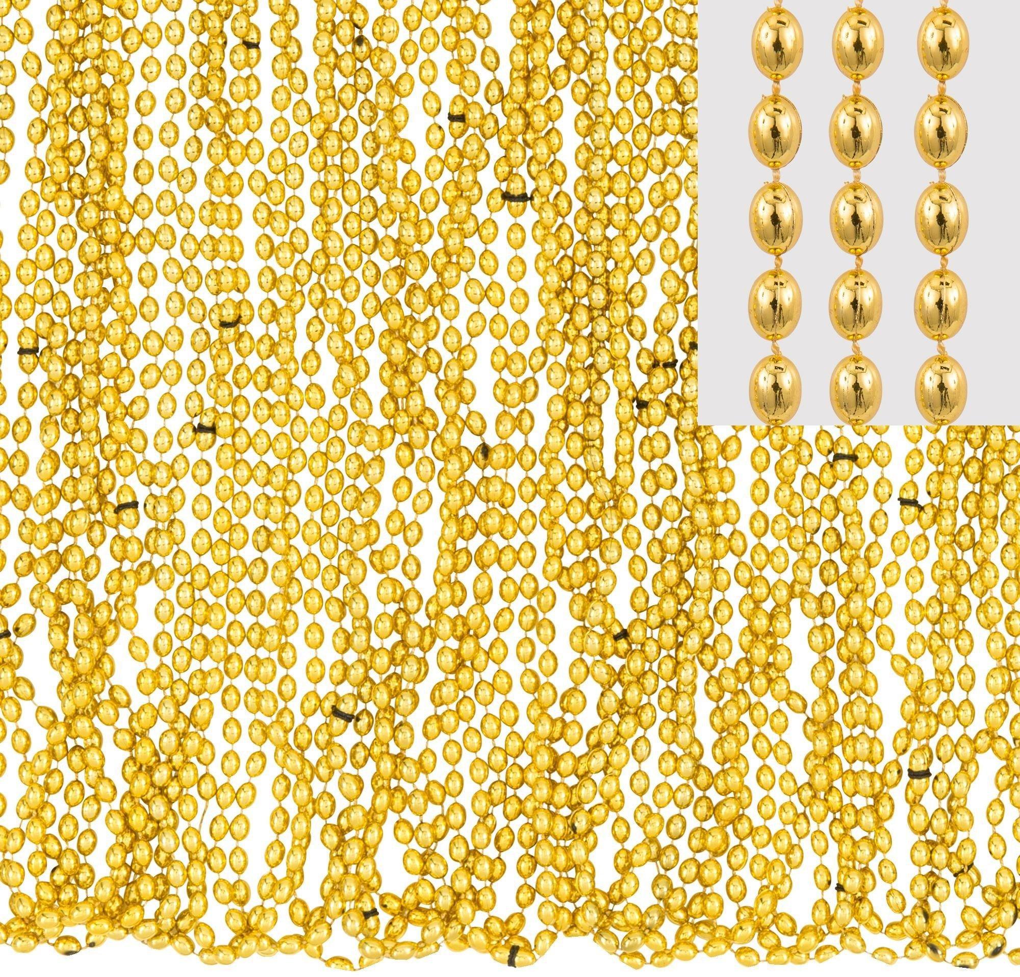 Metallic Bead Necklaces. Assorted Colors. Multiple Counts - Image 9