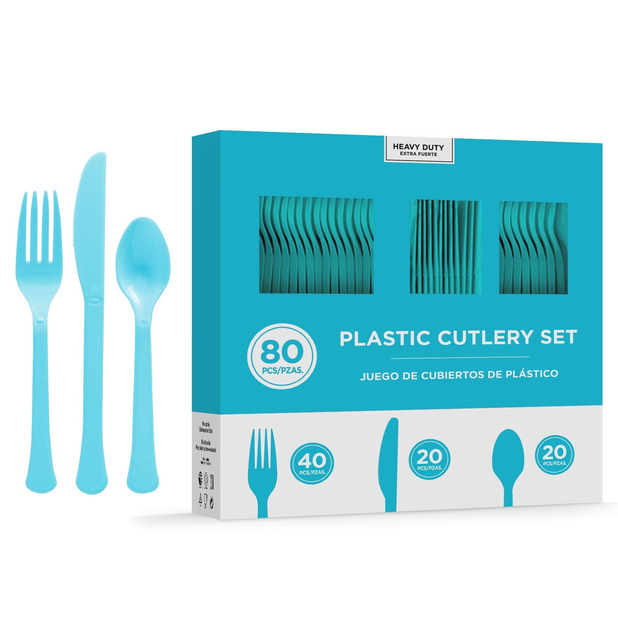 Heavy-Duty Plastic Cutlery Set. Assorted Colors. Multiple Guest Counts - Image 8