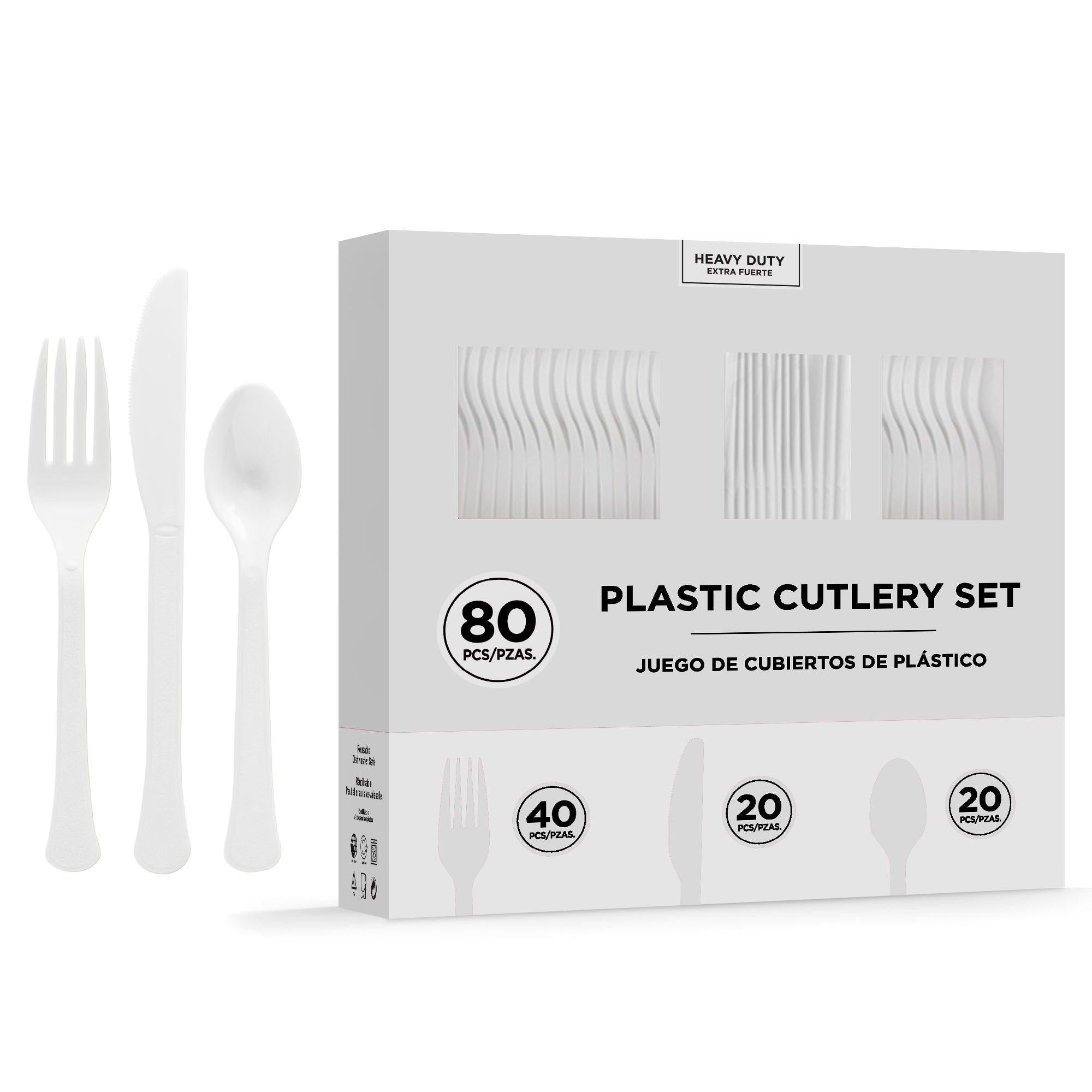 Heavy-Duty Plastic Cutlery Set. Assorted Colors. Multiple Guest Counts - Image 14