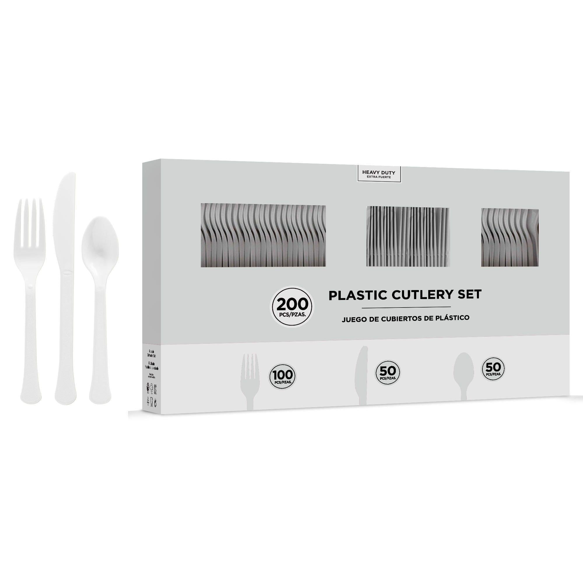Heavy-Duty Plastic Cutlery Set. Assorted Colors. Multiple Guest Counts - Image 16