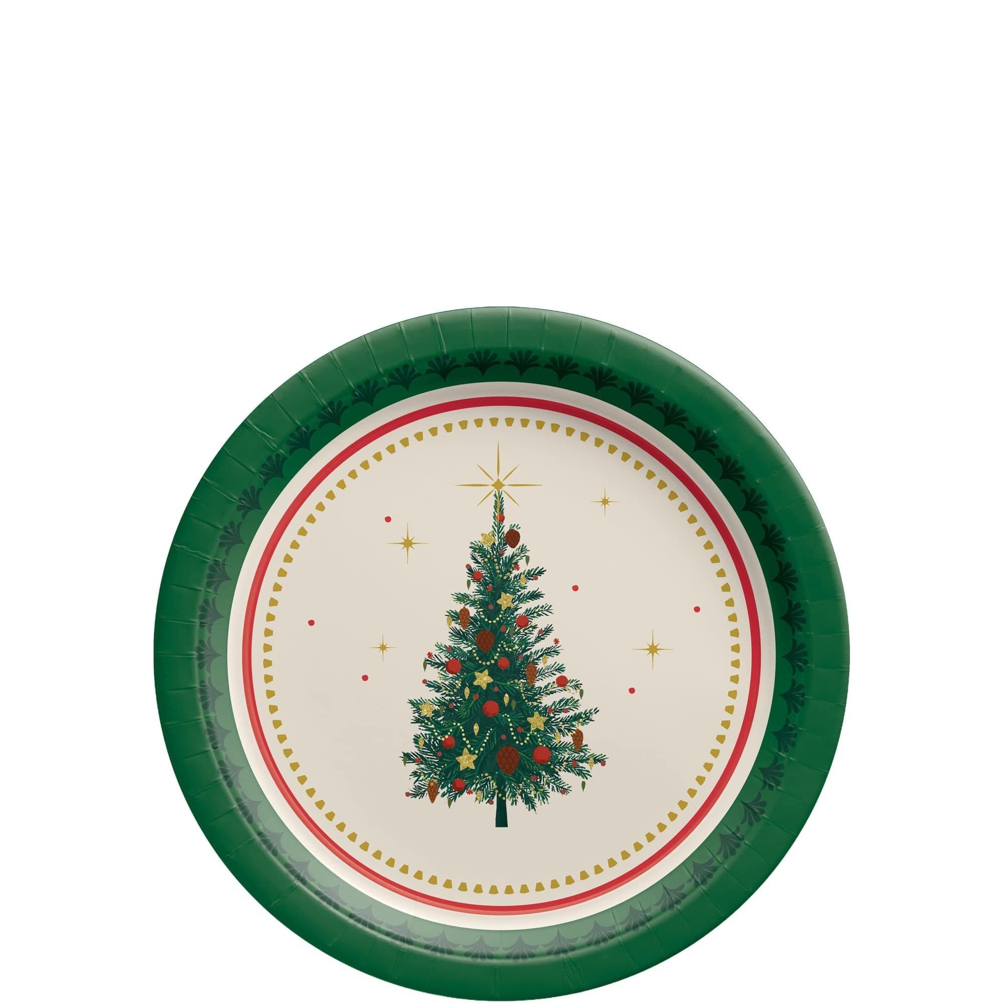 Elegant Evergreen Plate. 8ct. Assorted Options