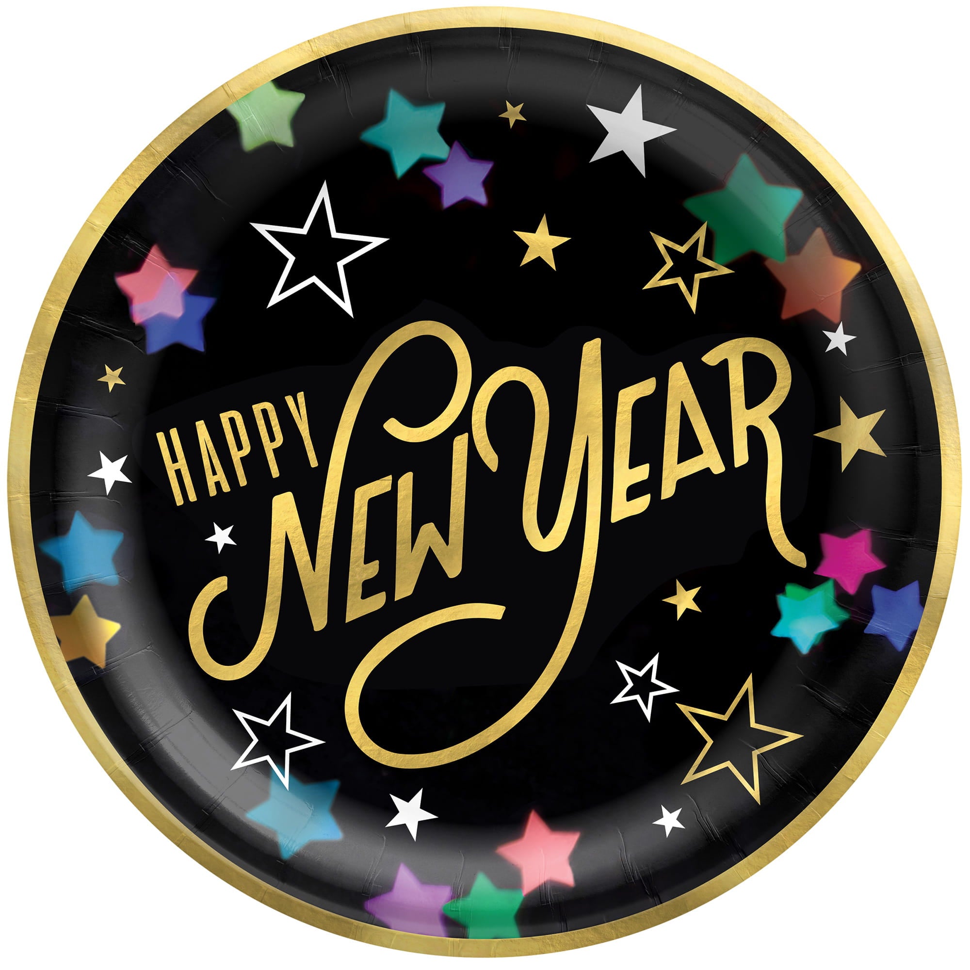 Starlight NYE Dessert Plate. 8ct. Assorted Options