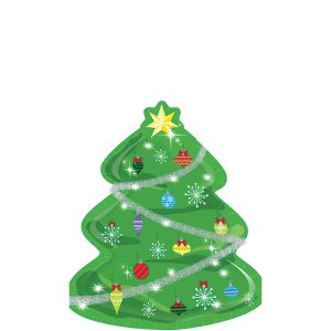 Christmas Tree Dessert Plate. 8ct