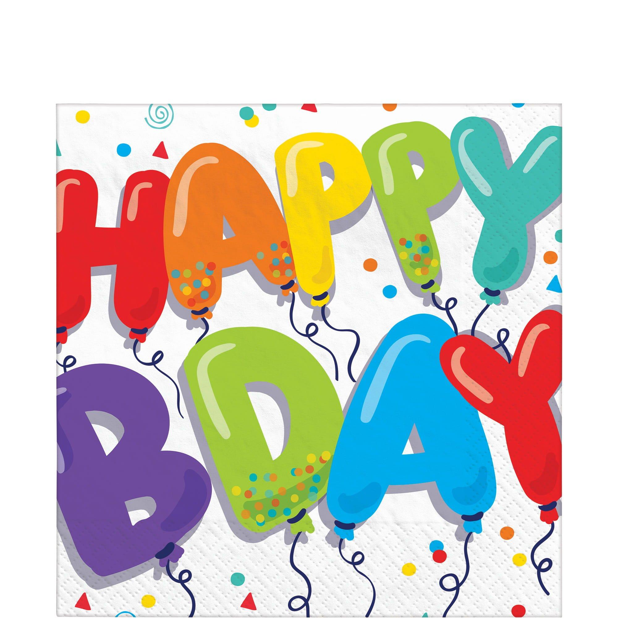 Birthday Balloons Napkins 36ct. Assorted Options - Image 4