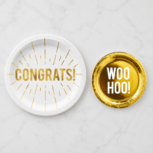 Congrats Paper Plate. 8ct. Assorted Options