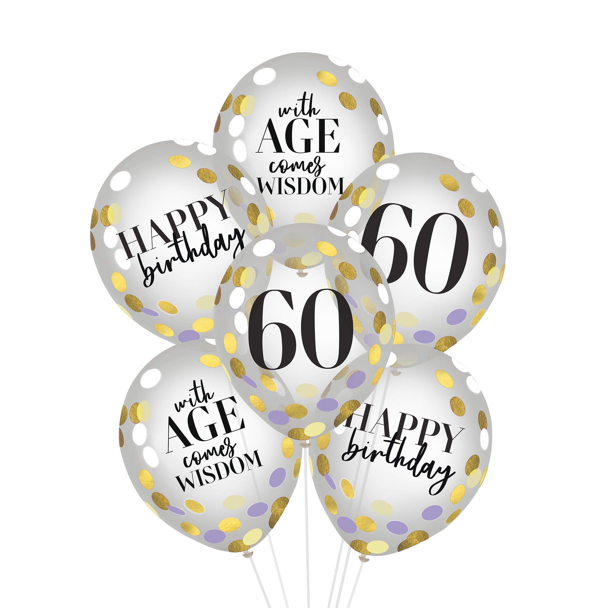 Party Of The Ages Birthday Latex Balloons. 6ct. Ages - Image 6