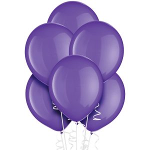 Purple Latex Balloons. Assorted Options