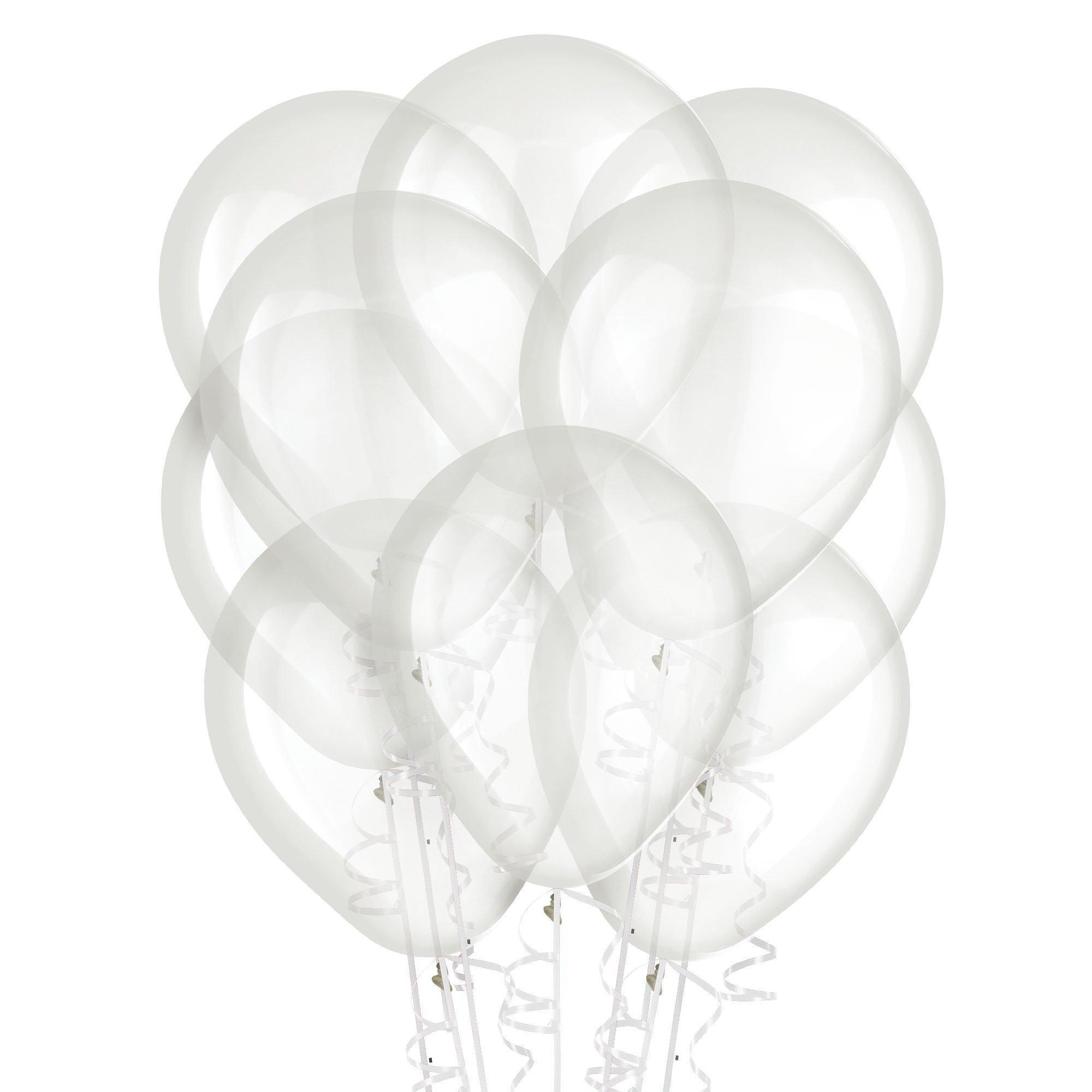 Clear Latex Balloons. Assorted Options