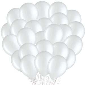 White Latex Balloons. 11in. 100ct