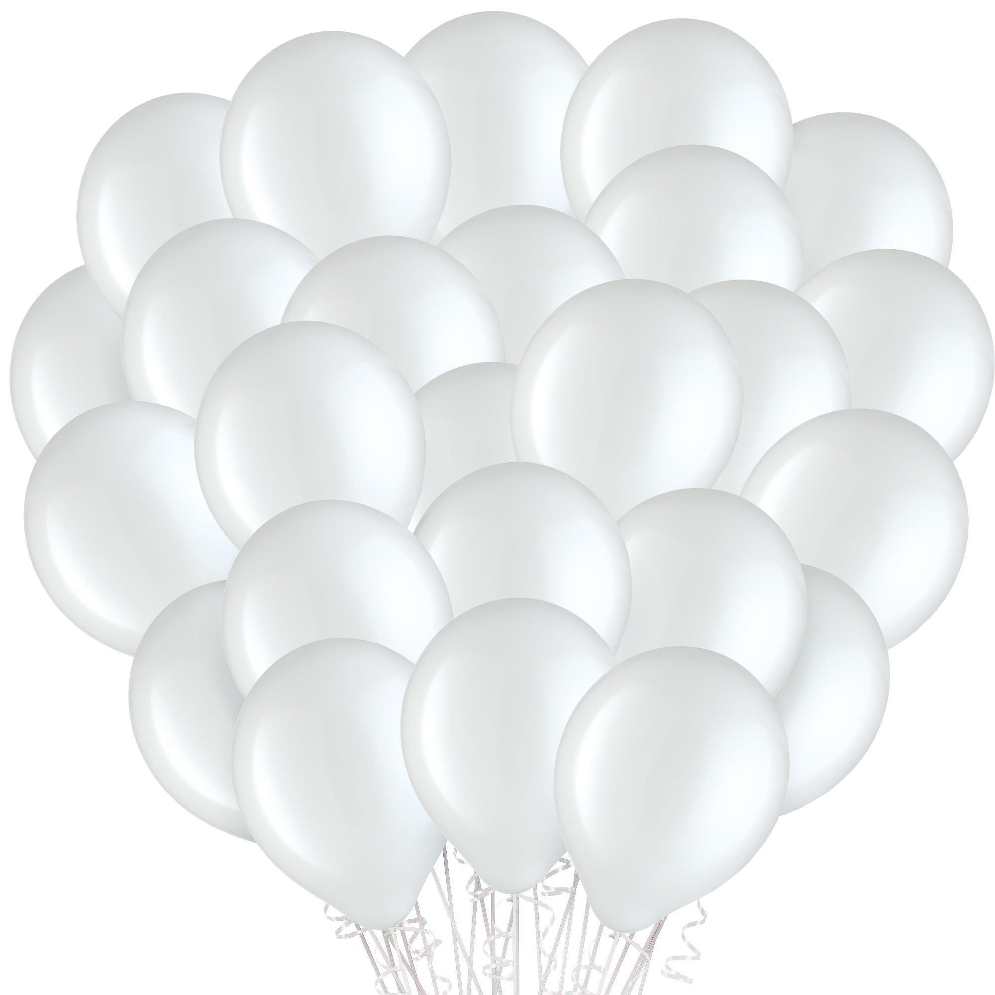 White Pearl Latex Balloons. Assorted Options - Image 2