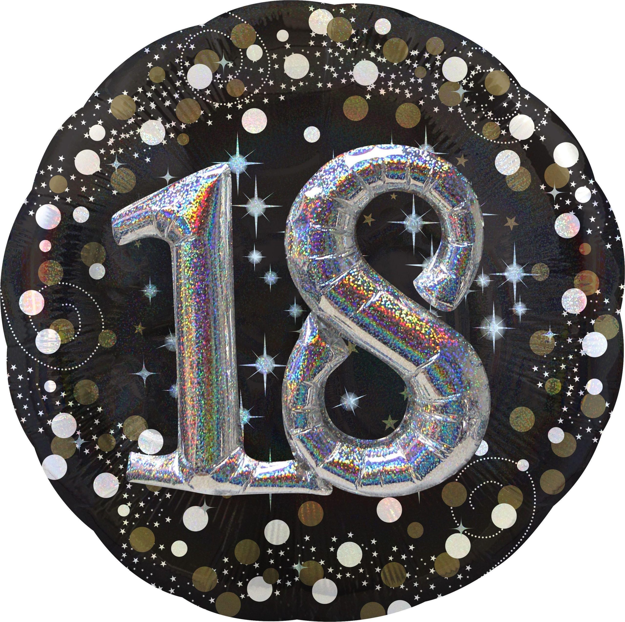 Birthday Balloon 32in - 3D Sparkling Celebration. Ages 18. 30. 70. 80