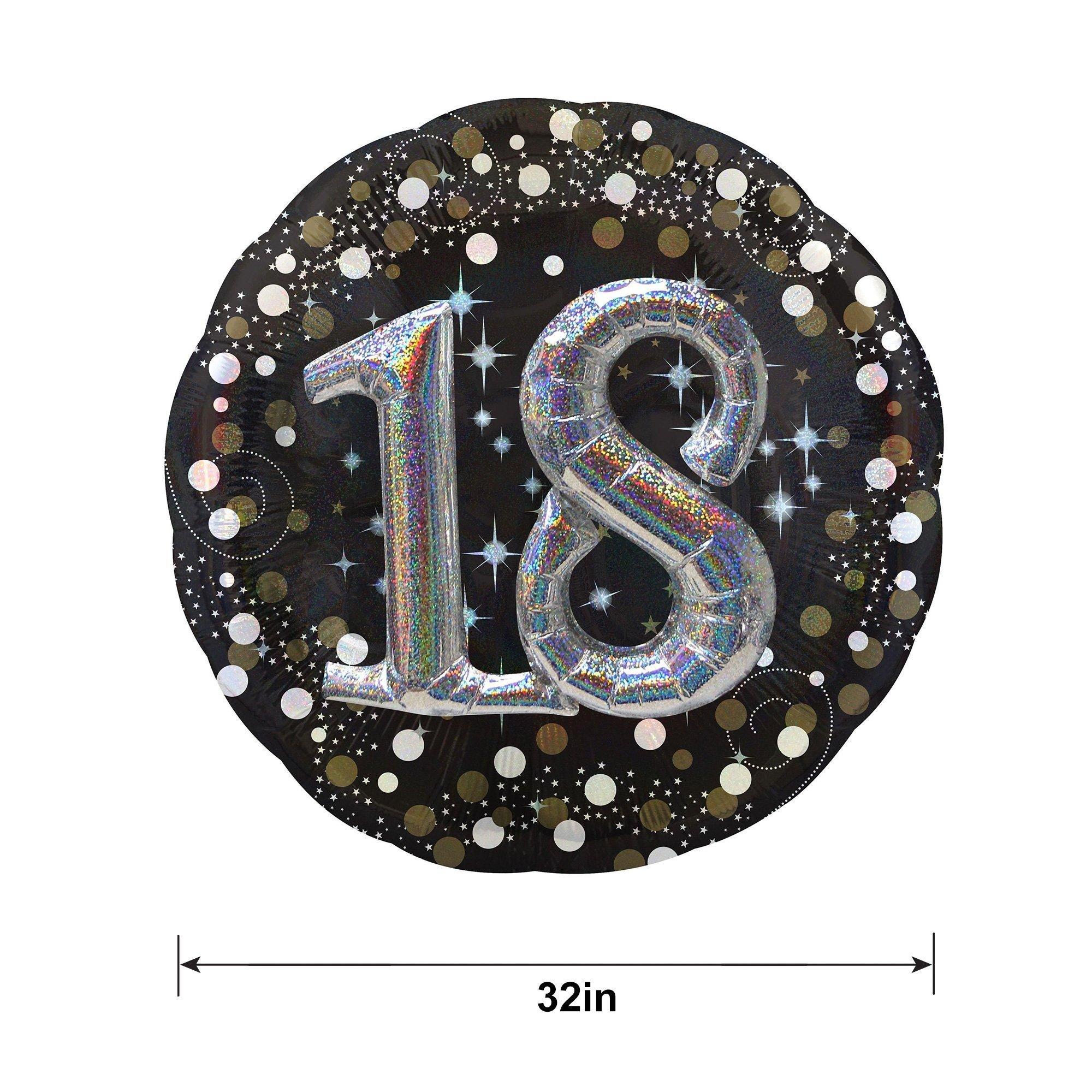 Birthday Balloon 32in - 3D Sparkling Celebration. Ages 18. 30. 70. 80 - Image 2