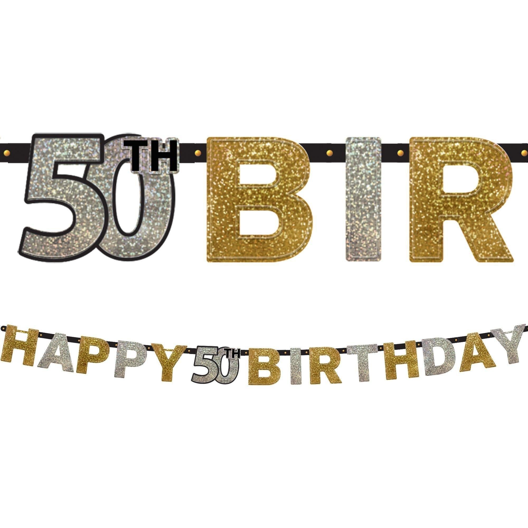 Sparkling Celebration 50th Birthday Party Supplies Kit - Image 4