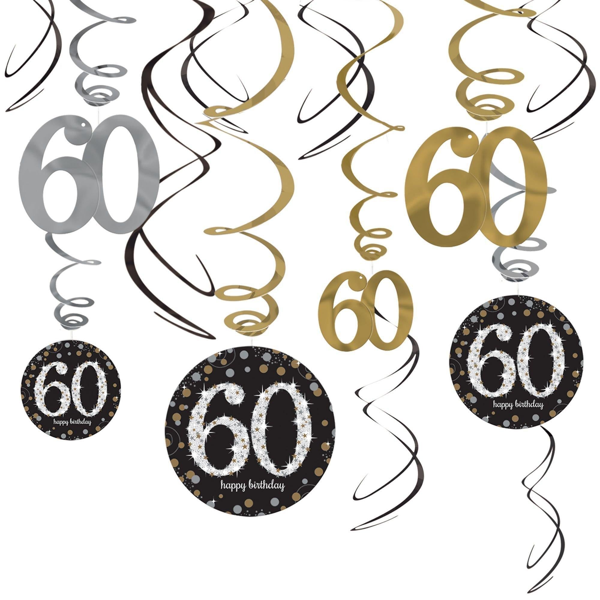 Birthday Swirl Decorations 12ct - Sparkling Celebration. Ages - Image 5