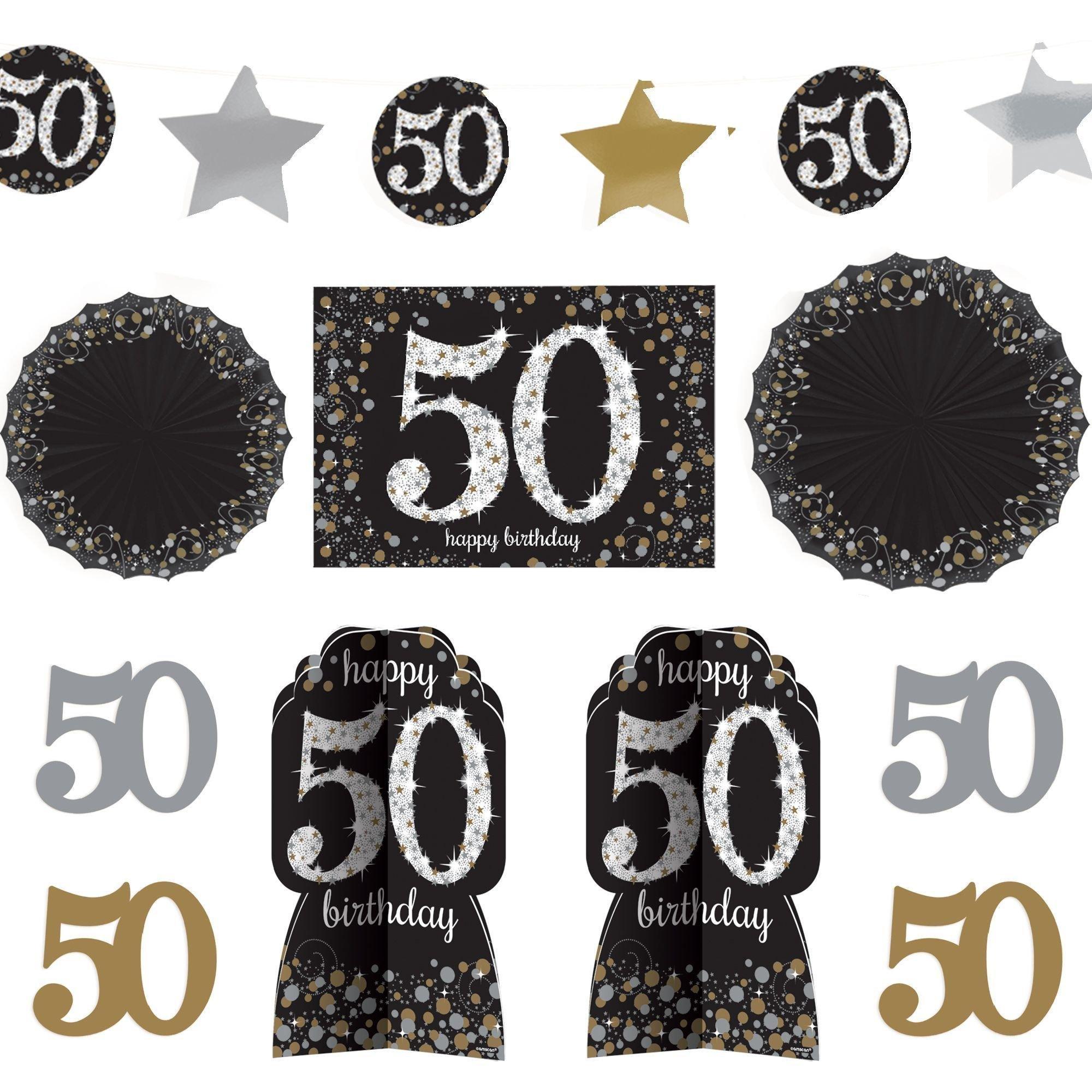 Birthday Room Decorating Kit 10pc - Sparkling Celebration. Ages 30. 40. 50. 60