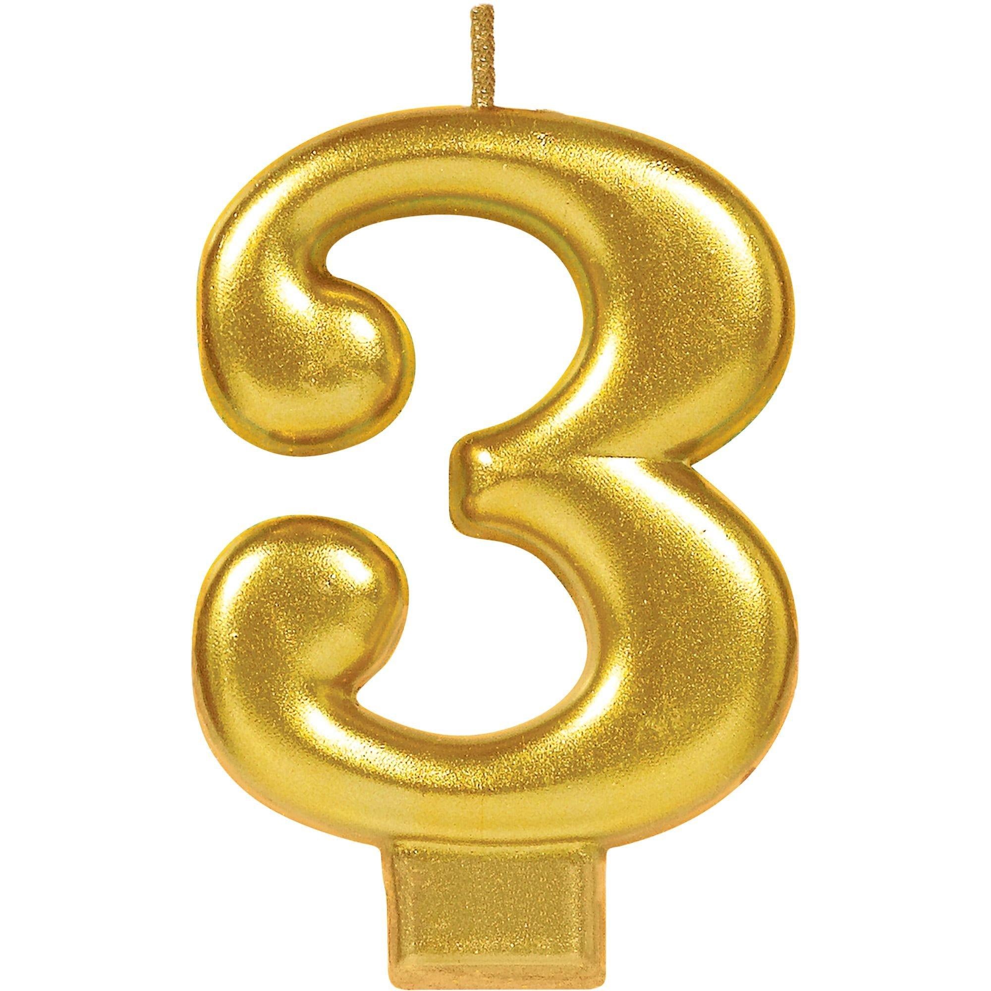 Gold Number (0-9) Birthday Candle - Image 5