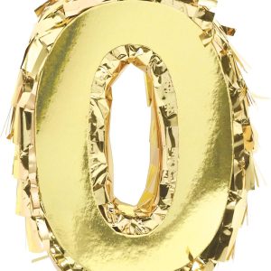 Mini Metallic Gold Number (0-9) Pinata Decoration