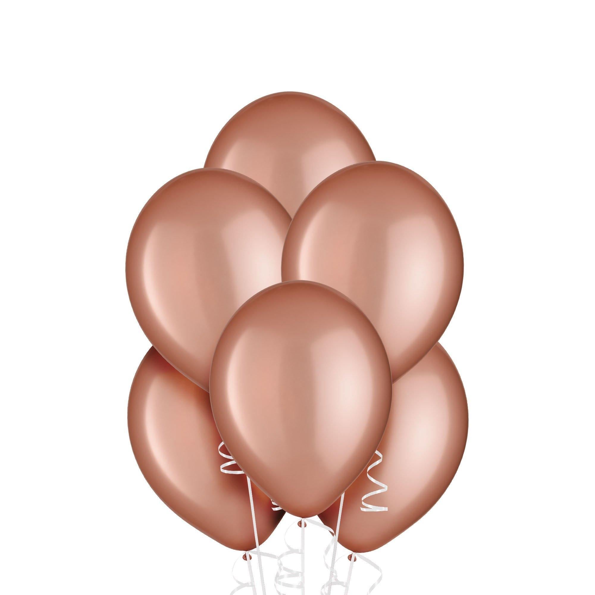 Rose Gold Pearl Latex Balloons. Assorted Options - Image 2