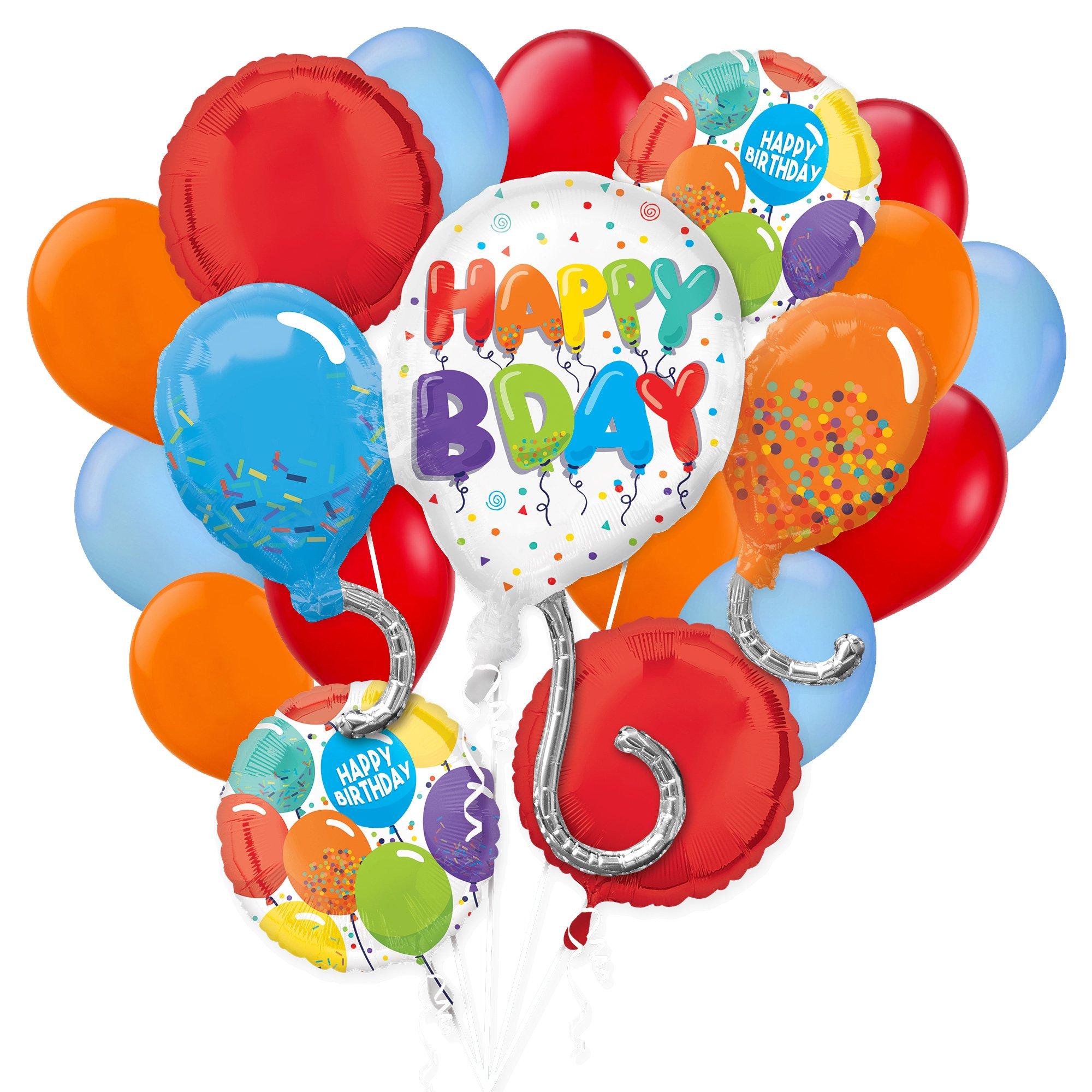 Multicolor Birthday Celebration Foil Balloon Bouquet - Image 2