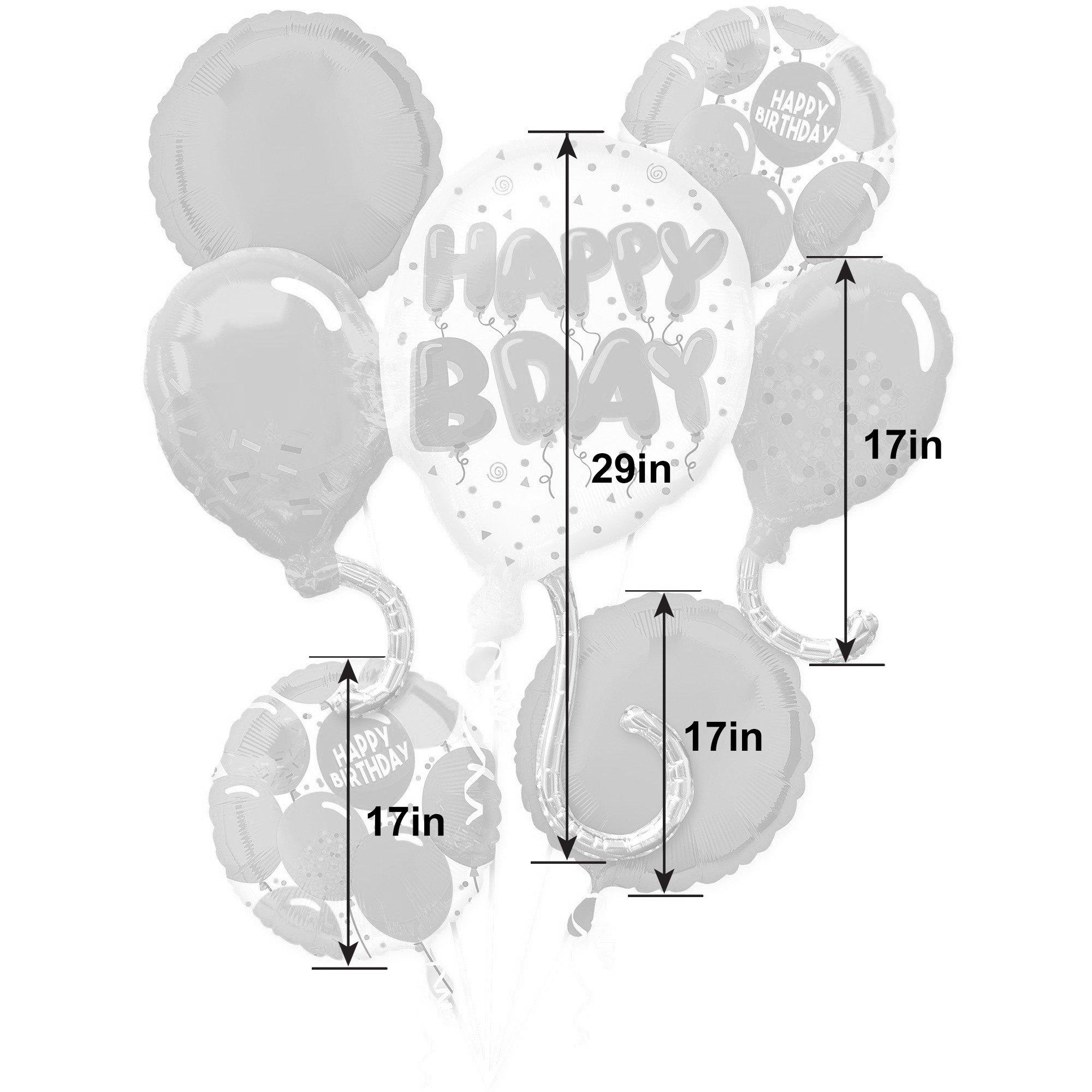 Multicolor Birthday Celebration Foil Balloon Bouquet - Image 11