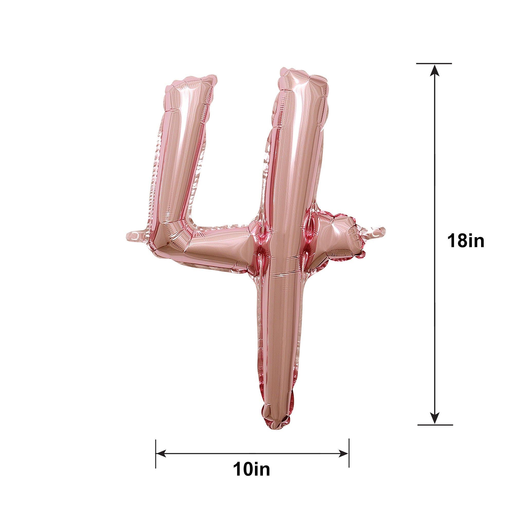 Air-Filled Rose Gold Cursive Number (0-9) Foil Balloon. 10in x 18in - Image 11