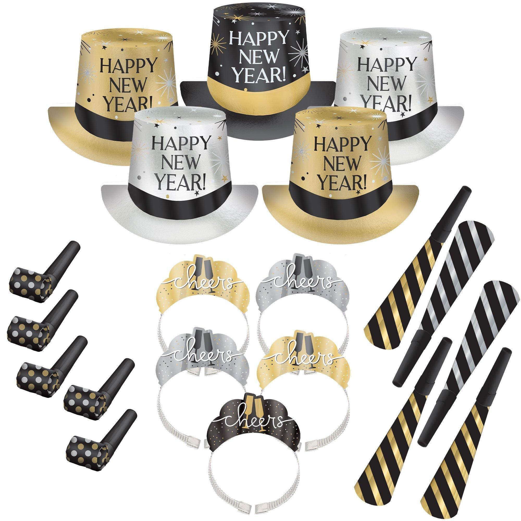 Black. Silver. Gold New Year's Eve Party Kit. Multiple Counts - Image 2