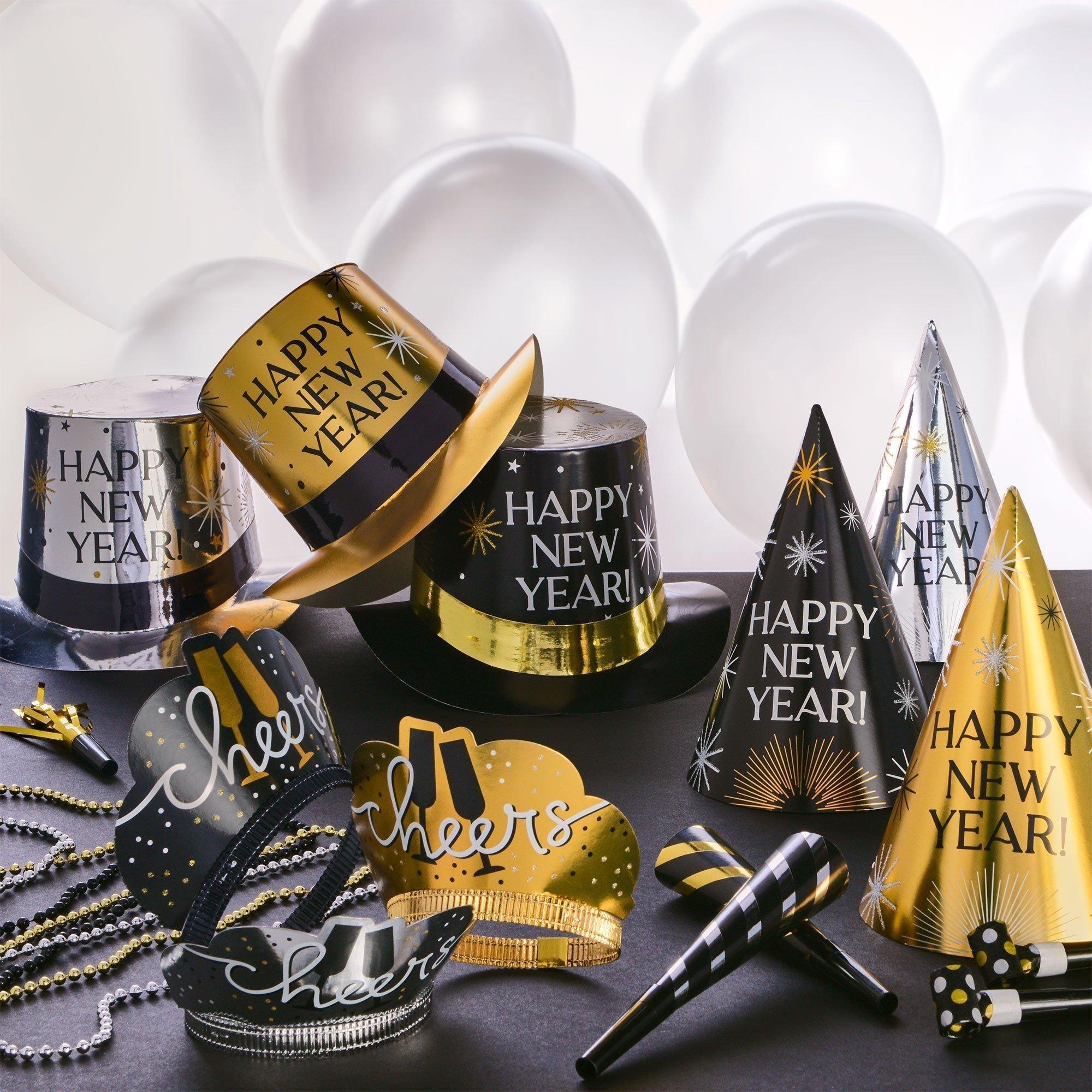 Black. Silver. Gold New Year's Eve Party Kit. Multiple Counts - Image 16