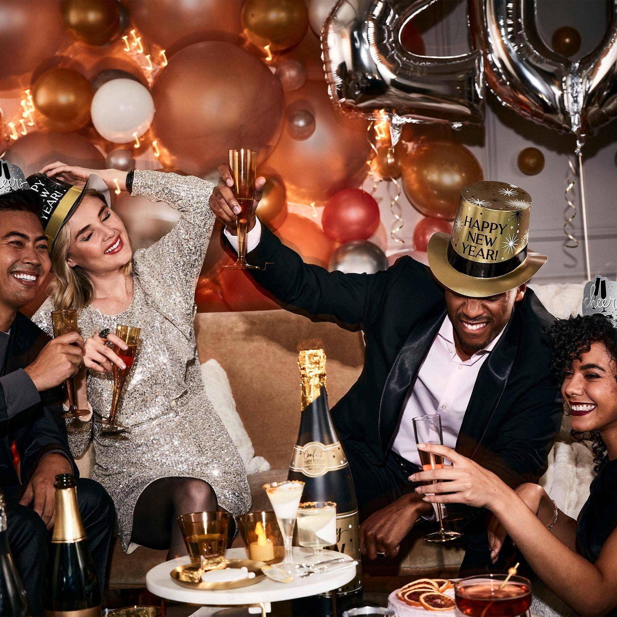 Black. Silver. Gold New Year's Eve Party Kit. Multiple Counts - Image 21