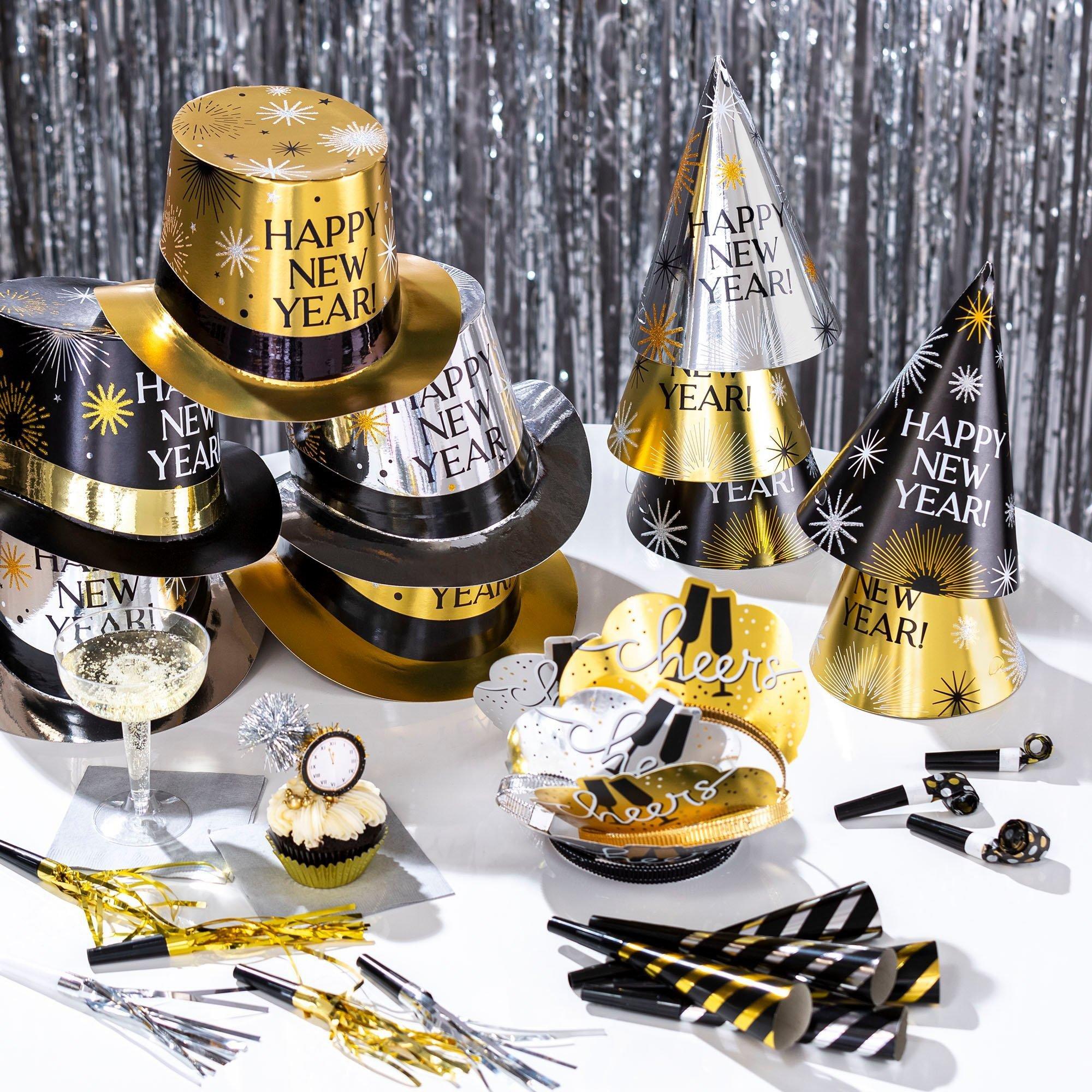 Black. Silver. Gold New Year's Eve Party Kit. Multiple Counts - Image 25