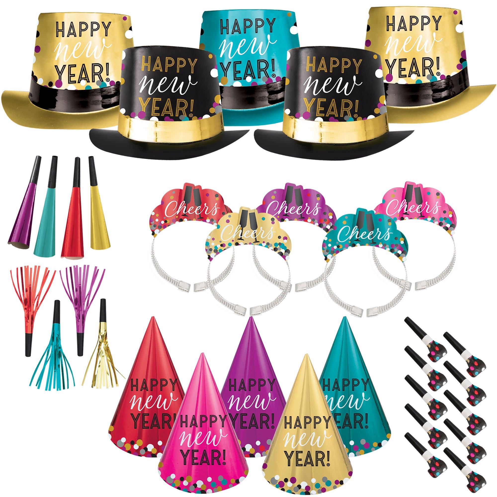 Colorful Confetti New Year's Eve Party Kit. Multiple Counts - Image 5