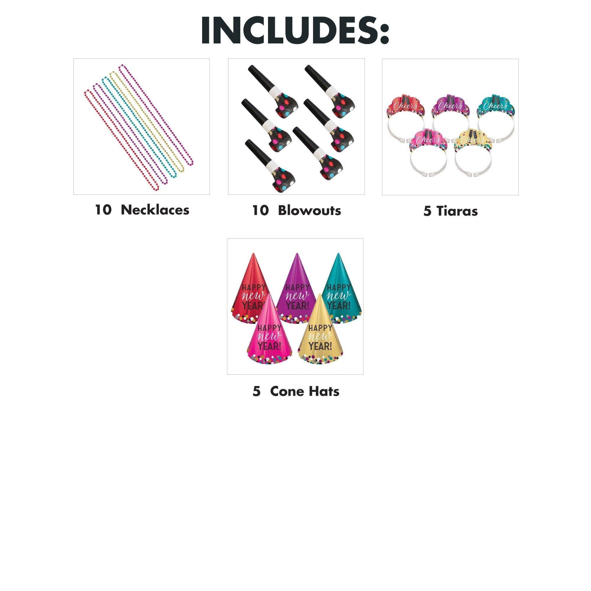 Colorful Confetti New Year's Eve Party Kit. Multiple Counts - Image 4