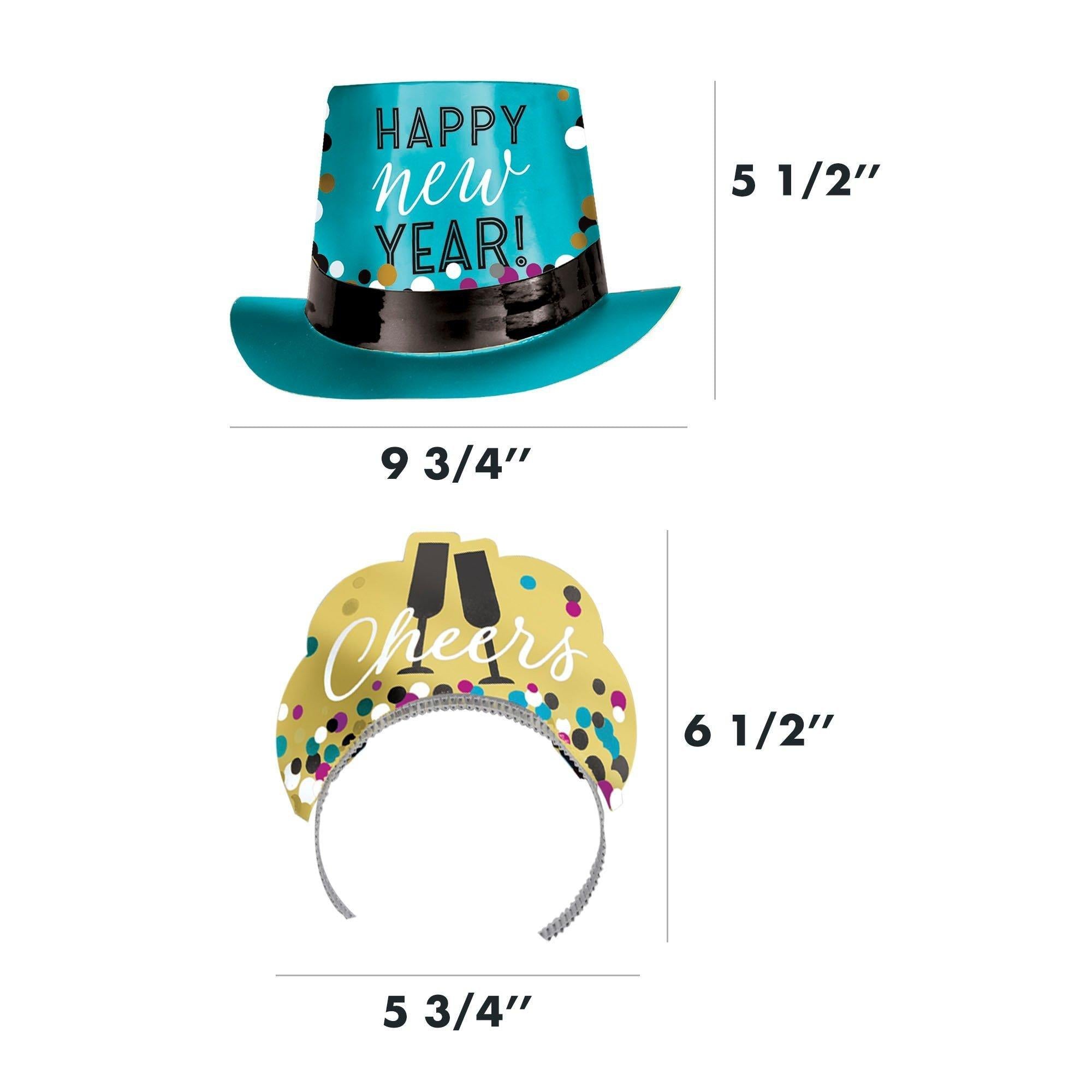 Colorful Confetti New Year's Eve Party Kit. Multiple Counts - Image 27