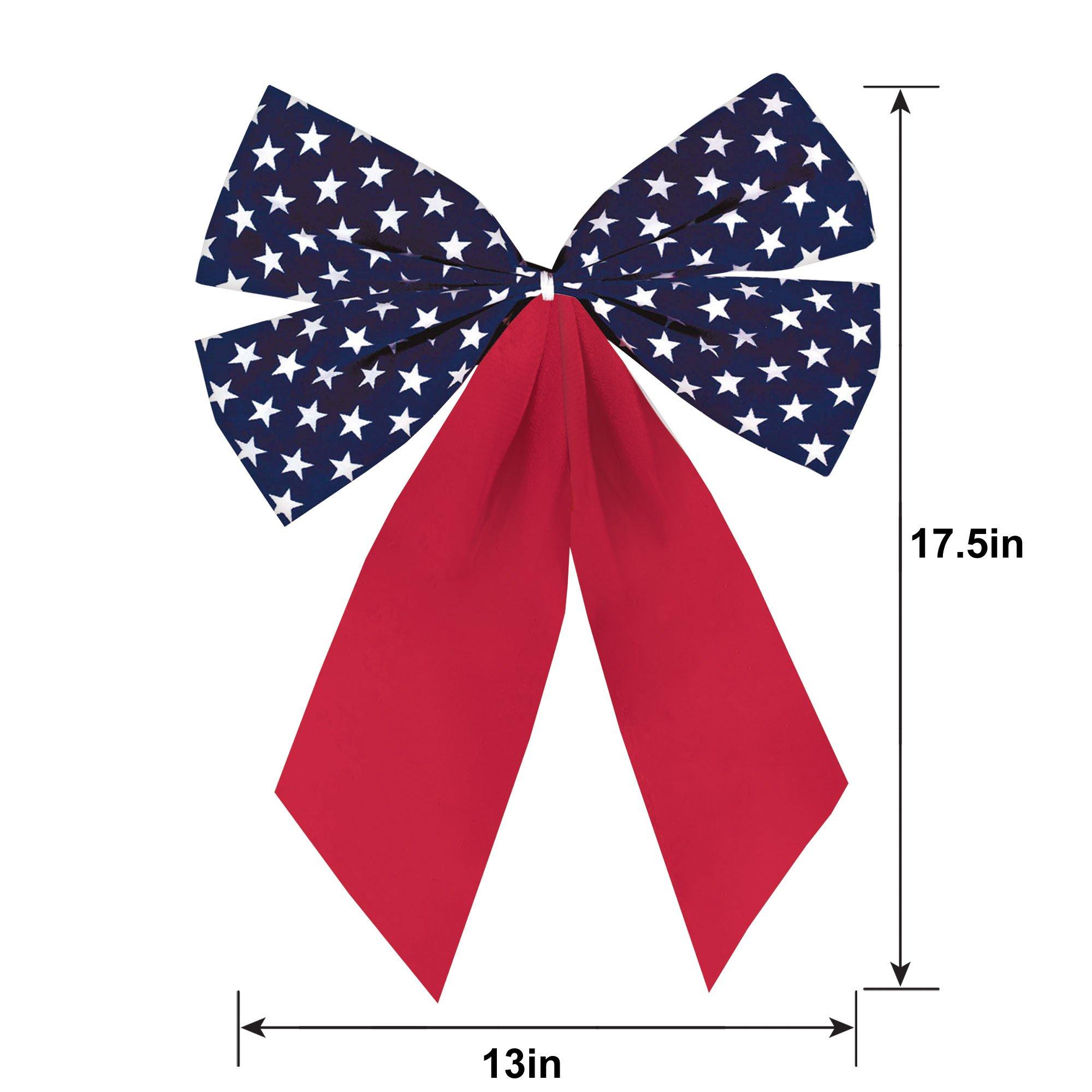 Patriotic Flocked Bow. Multiple Sizes - Image 9