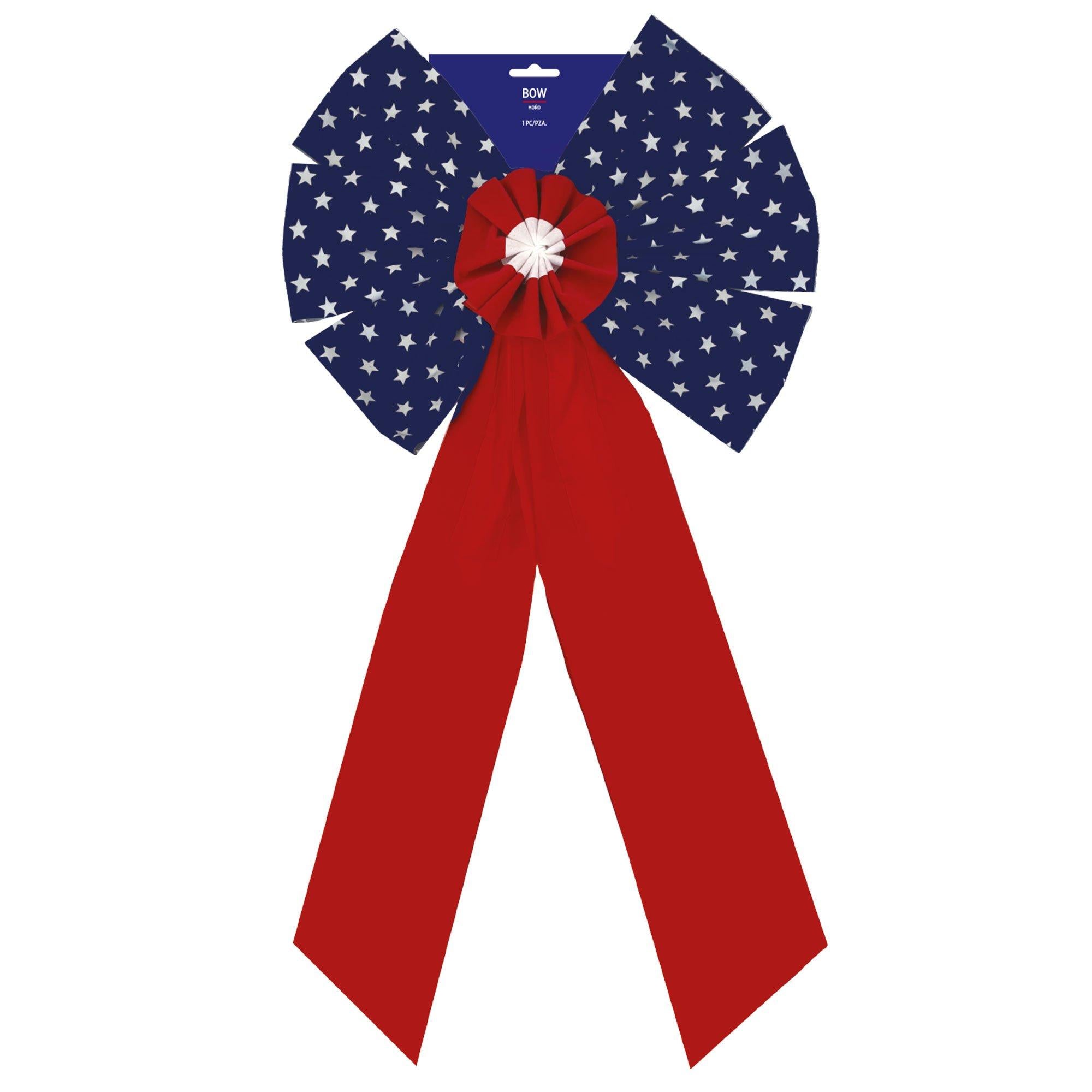 Patriotic Flocked Bow. Multiple Sizes - Image 12