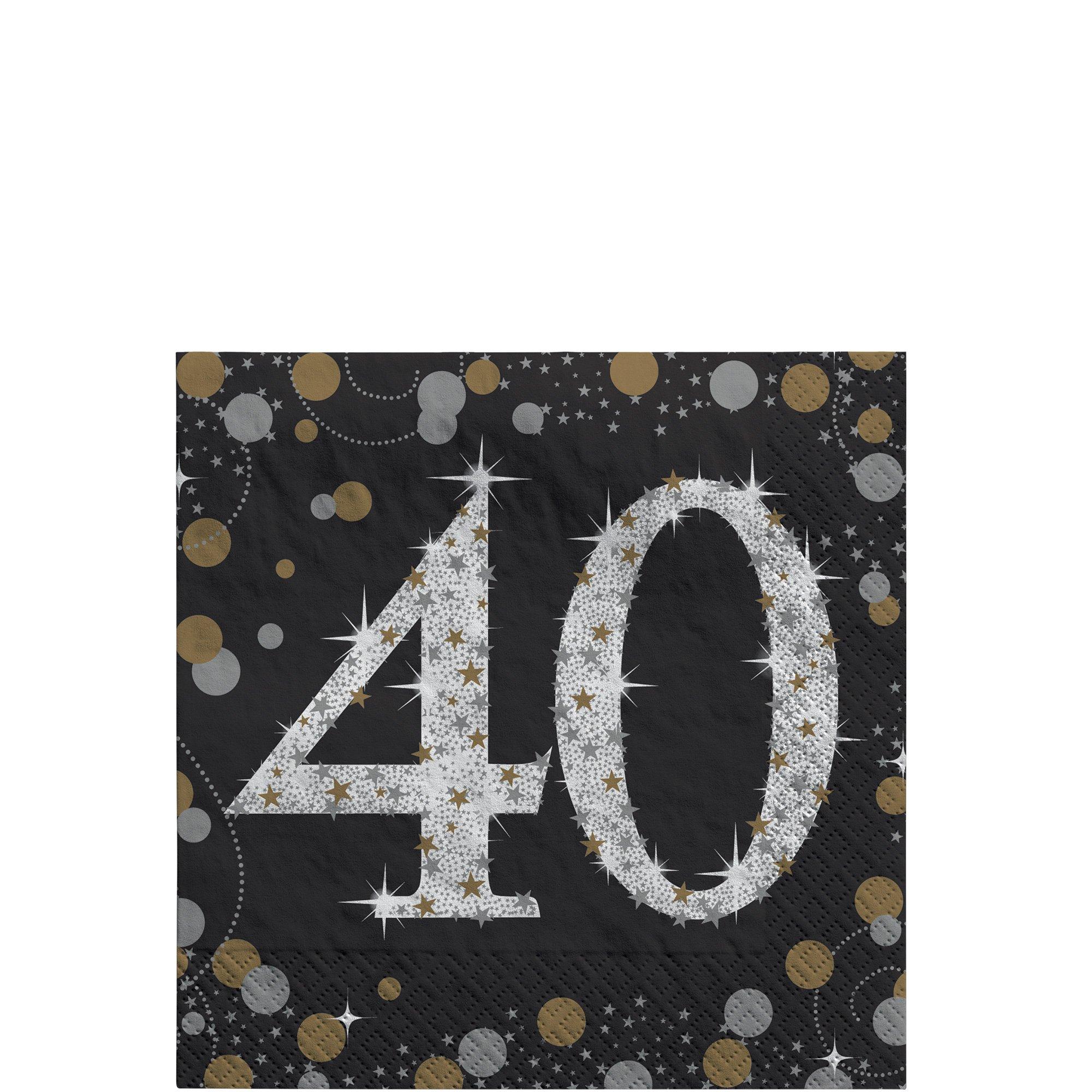 Sparkling Celebration 40th Birthday Party Supplies Kit - Image 2