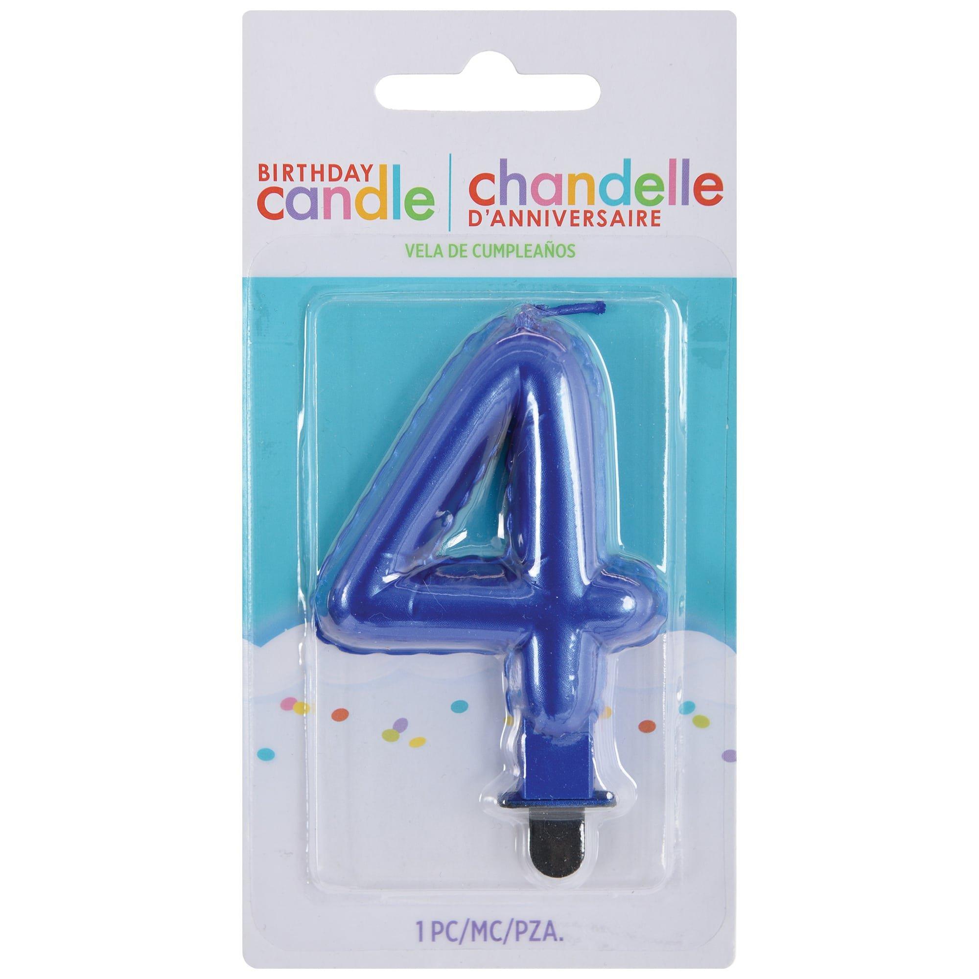 Blue Balloon Birthday Number (0-9) Candle. 3in - Image 10