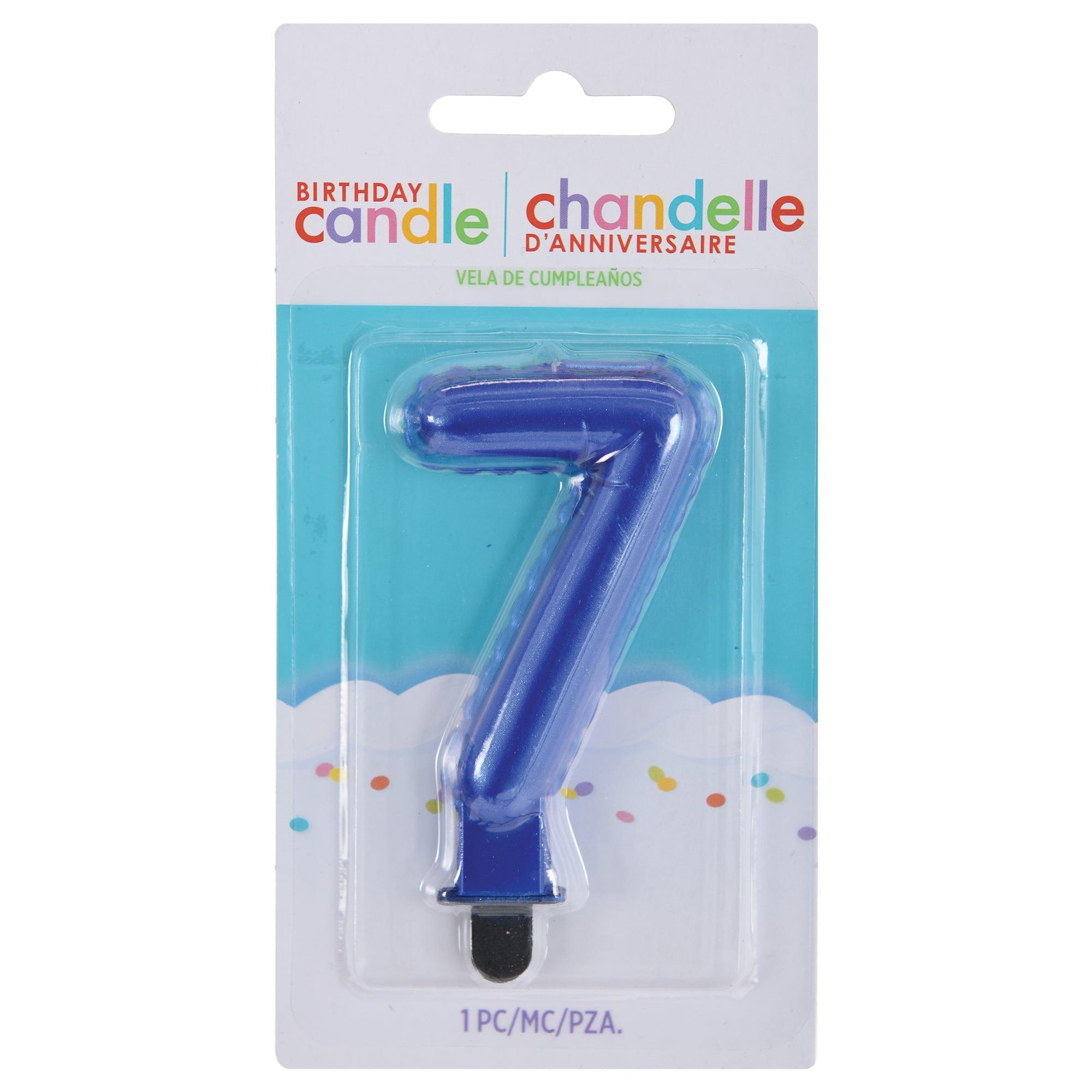 Blue Balloon Birthday Number (0-9) Candle. 3in - Image 16