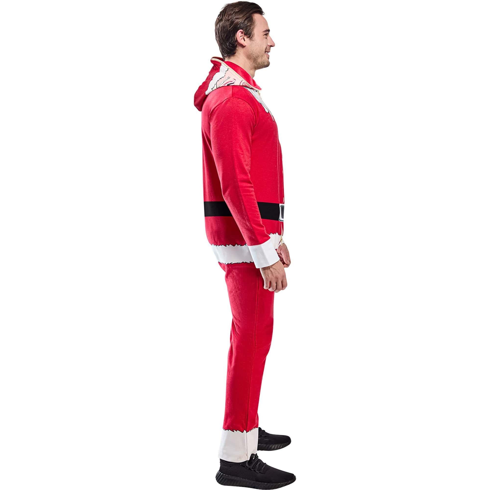 Adult Santa Claus Zipsters Hooded Costume - Image 3