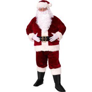 Men's Big and Tall Crimson Imperial Santa Suit Costume - Professional