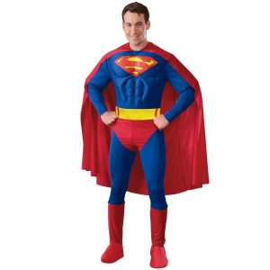 Adult Deluxe Superman Costume with Muscle Chest