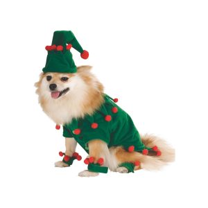 Red and Green Elf Pet Costume
