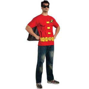 Men's DC Comics Robin T-Shirt and Mask Set
