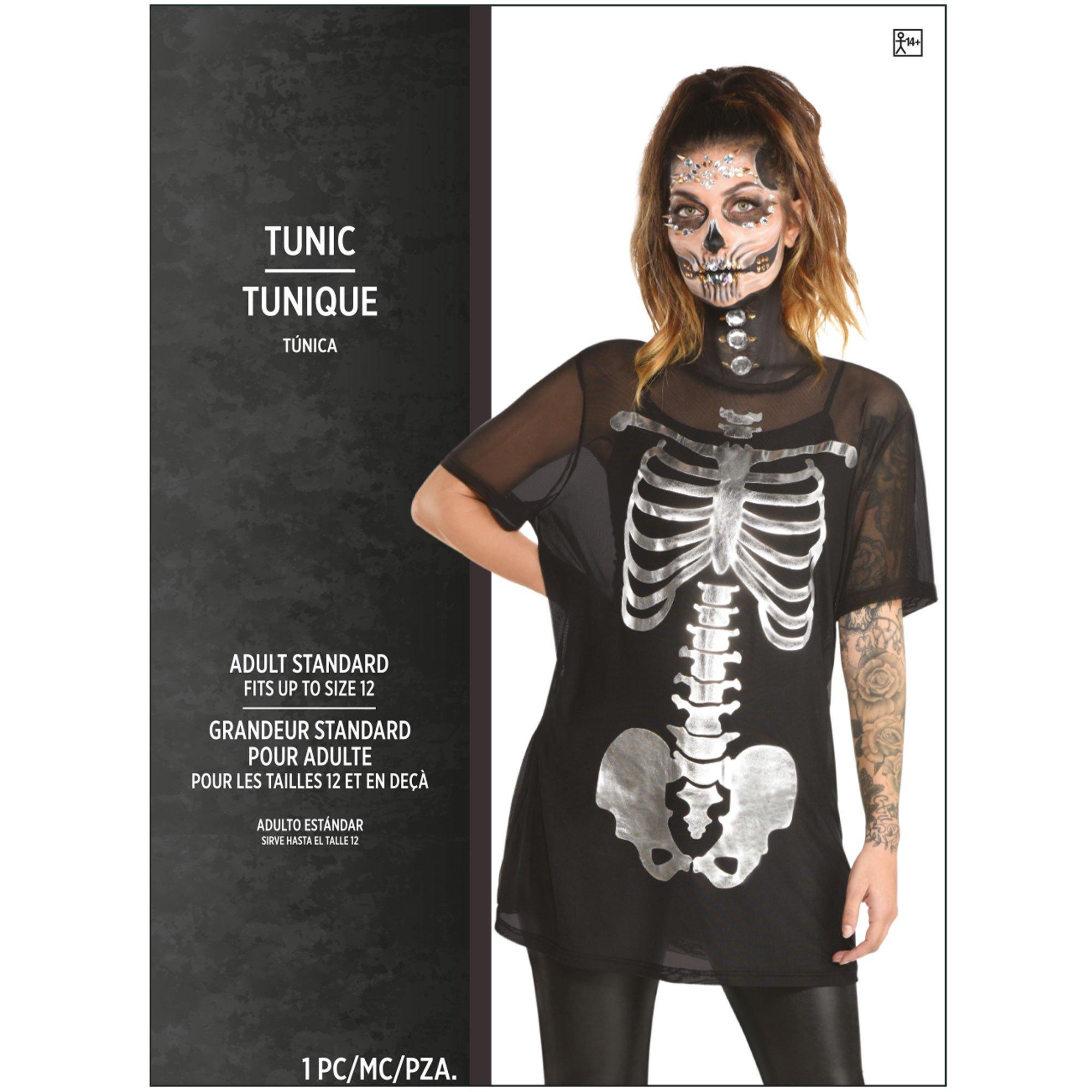 Metallic Skeleton Mesh T-shirt Dress for Adults - Image 5