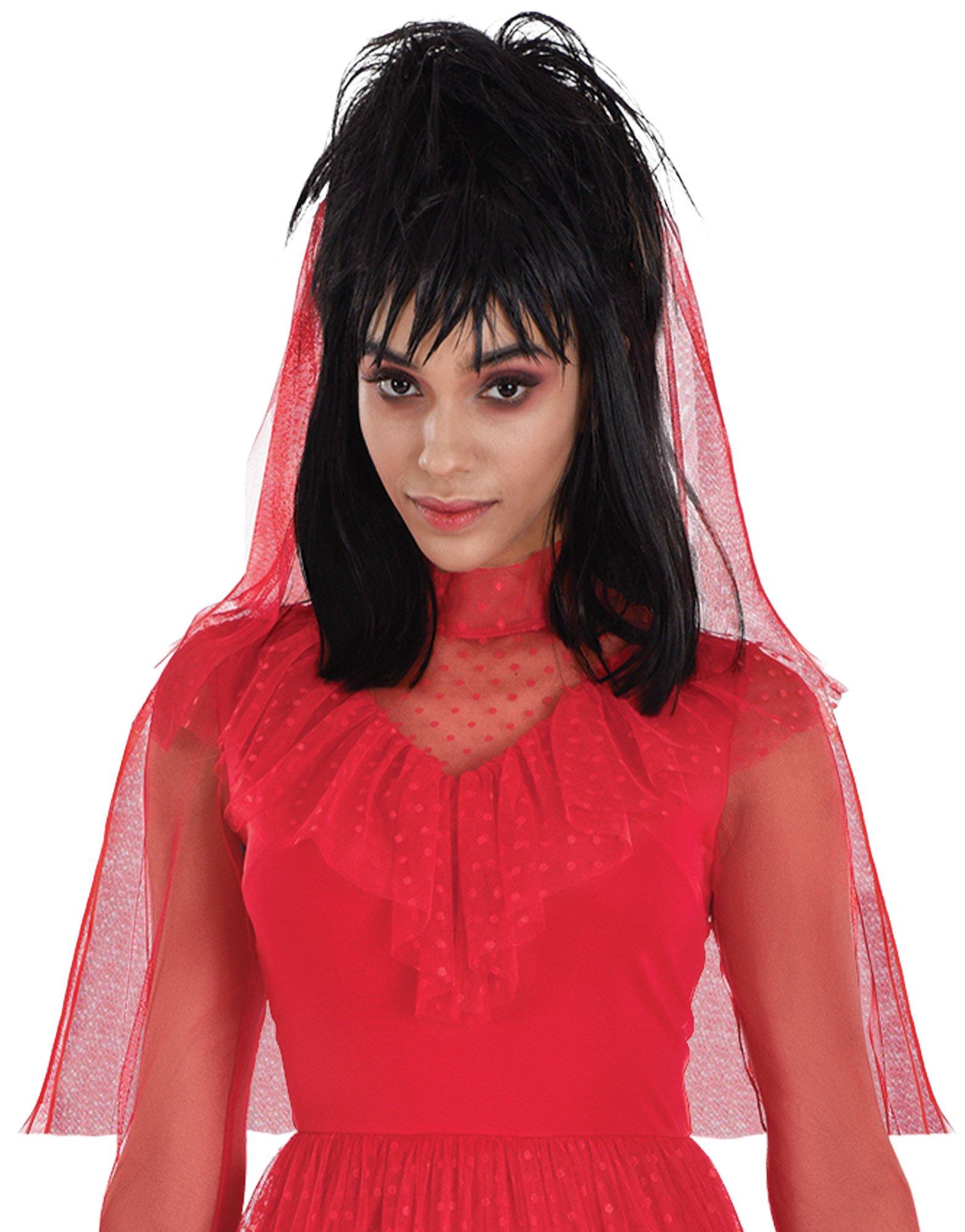 Adult Lydia Red Wedding Dress Costume - Beetlejuice - Image 4