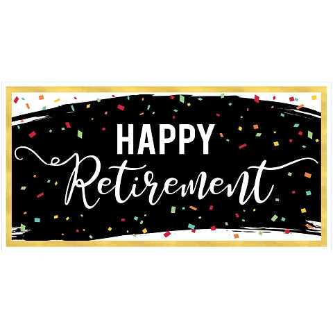 Retirement Banner. 65in